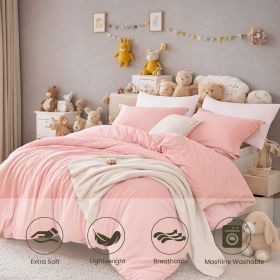 Three-piece Bedding Set With Solid Color Quilt Cover And Pillowcase, Three-piece Bedding Set - Super Soft Microfiber Hotel Series - Brushed Super (Option: 229cmX229cm)