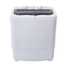 US XPB35-ZK35 14.3 Lb Washing Machine, Double Drum With Drain Pump, Plastic, Semi-Automatic (Color: White)