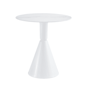 White Coffee Table, Simple Modern Negotiation Table, Balcony Dining Table (Color: White)
