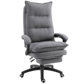Vinsetto Executive Office Chair, 360 Swivel, Adjustable Recliner With Retractable Footrest, Gray (Option: Gray)